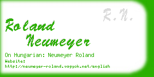 roland neumeyer business card